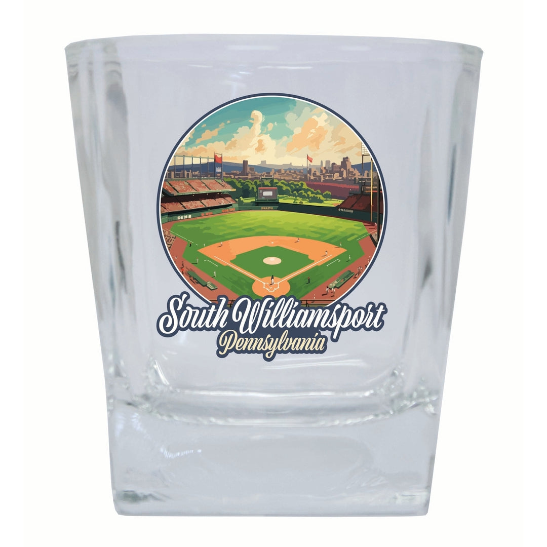 South Williamsport Pennsylvania Baseball Diamond Design Souvenir 10 oz Whiskey Glass Rocks Glass Image 1