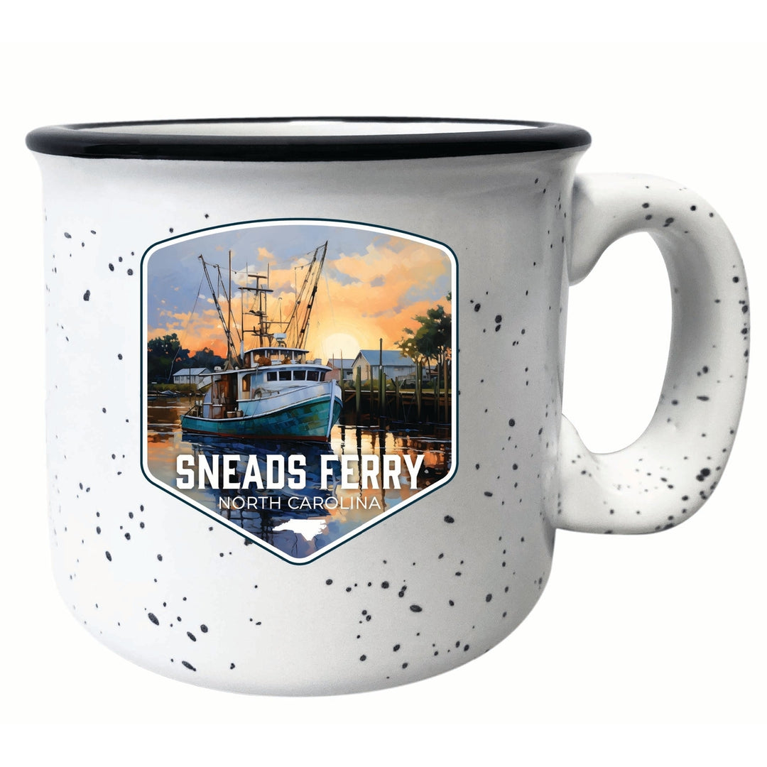 Sneads Ferry North Carolina Shrimp Boat Design Souvenir 16 oz Ceramic camping mug Image 1