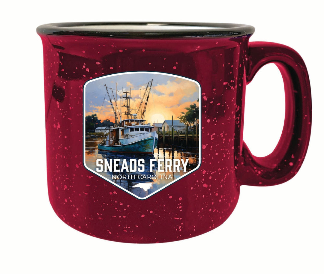 Sneads Ferry North Carolina Shrimp Boat Design Souvenir 16 oz Ceramic camping mug Image 2