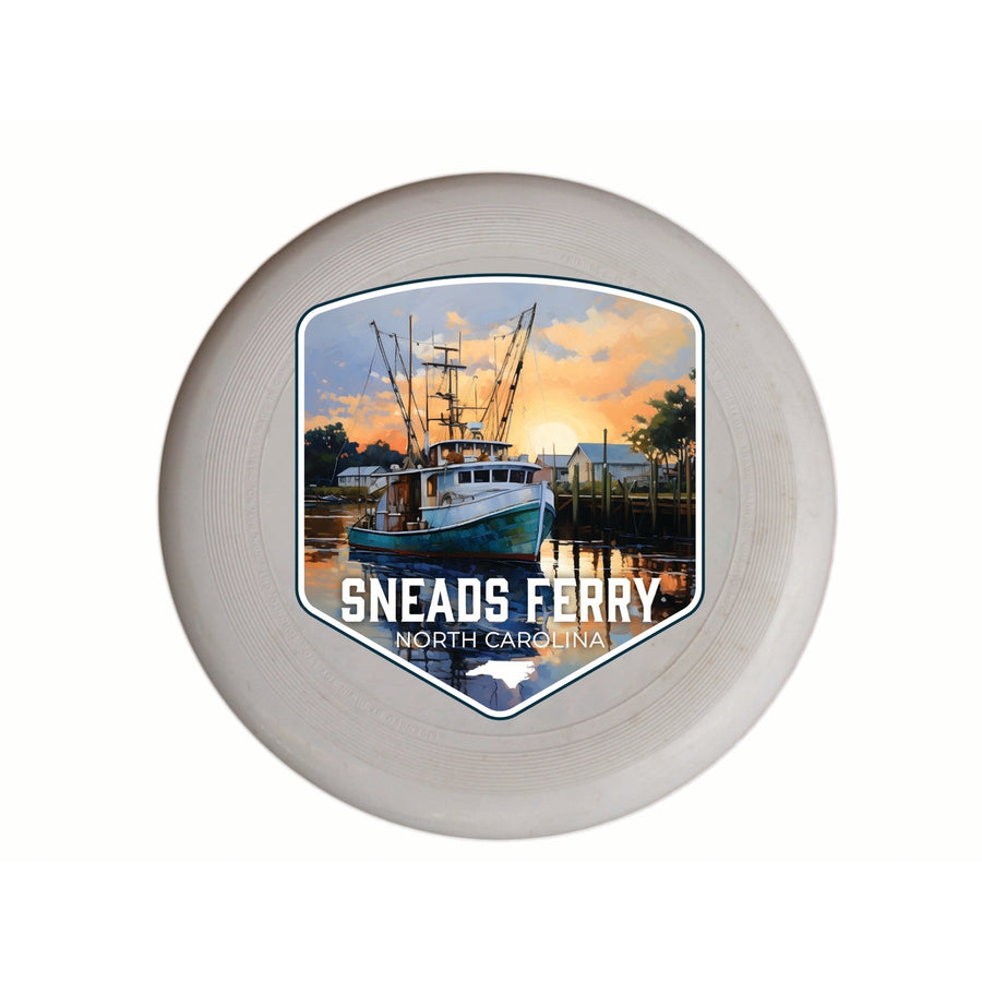 Sneads Ferry North Carolina Shrimp Boat Design Souvenir Frisbee Flying Disc Image 1