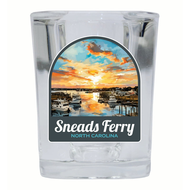 Sneads Ferry North Carolina Sunset over Bay Design Souvenir 2 Ounce Shot Glass Square Image 2