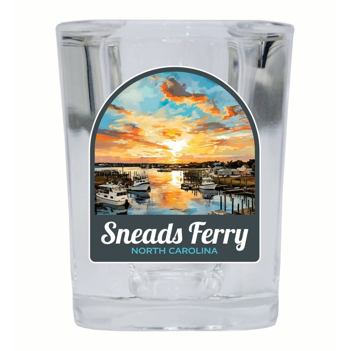 Sneads Ferry North Carolina Sunset over Bay Design Souvenir 2 Ounce Shot Glass Square Image 1