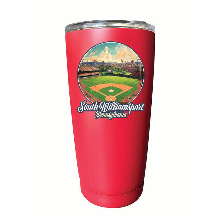 South Williamsport Pennsylvania Baseball Diamond Design Souvenir 16 oz Stainless Steel Insulated Tumbler Image 1