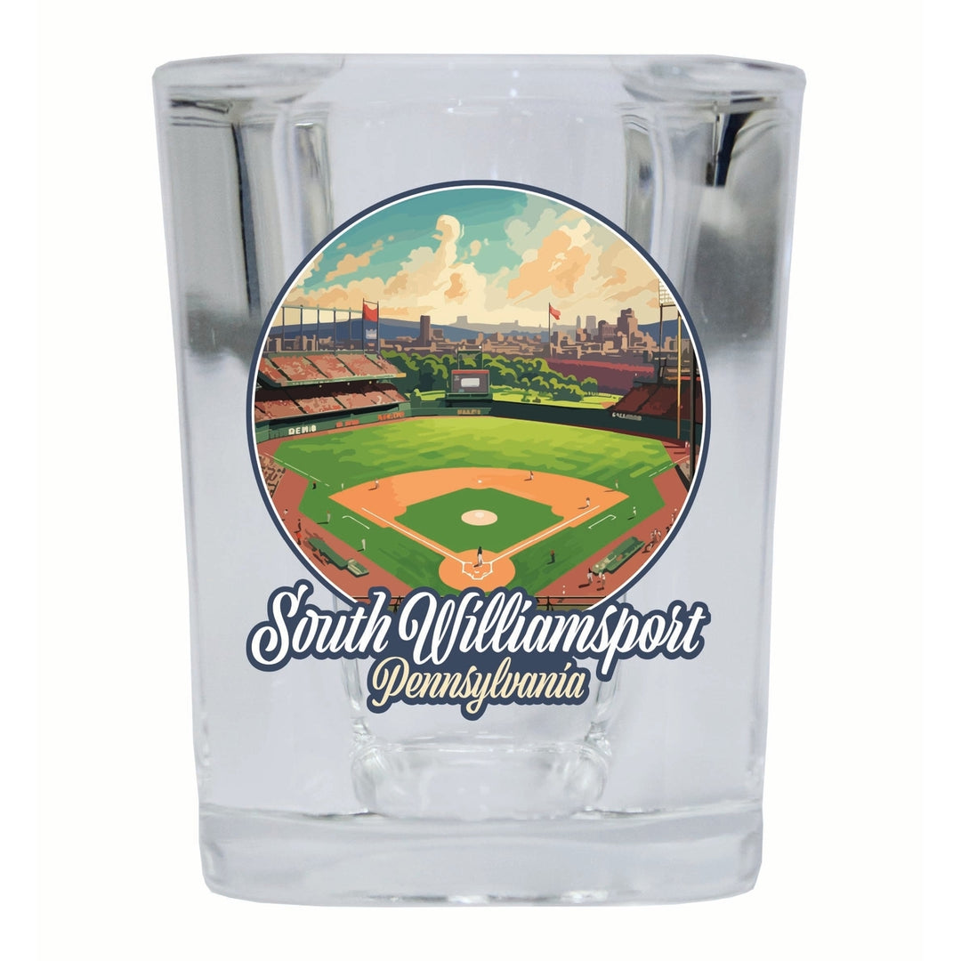 South Williamsport Pennsylvania Baseball Diamond Design Souvenir 2 Ounce Shot Glass Square Image 1