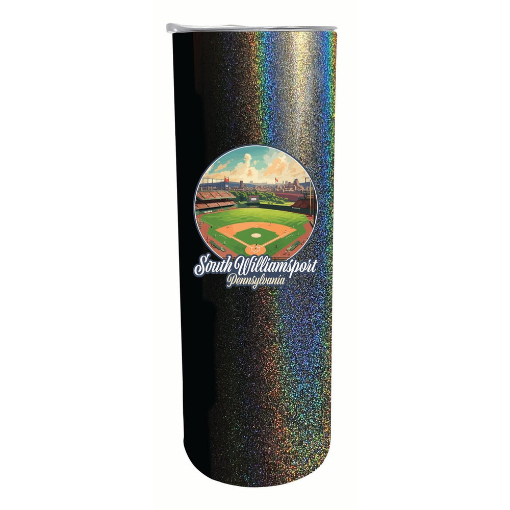 South Williamsport Pennsylvania Baseball Diamond Design Souvenir 20 oz Insulated Stainless Steel Skinny Tumbler Image 2