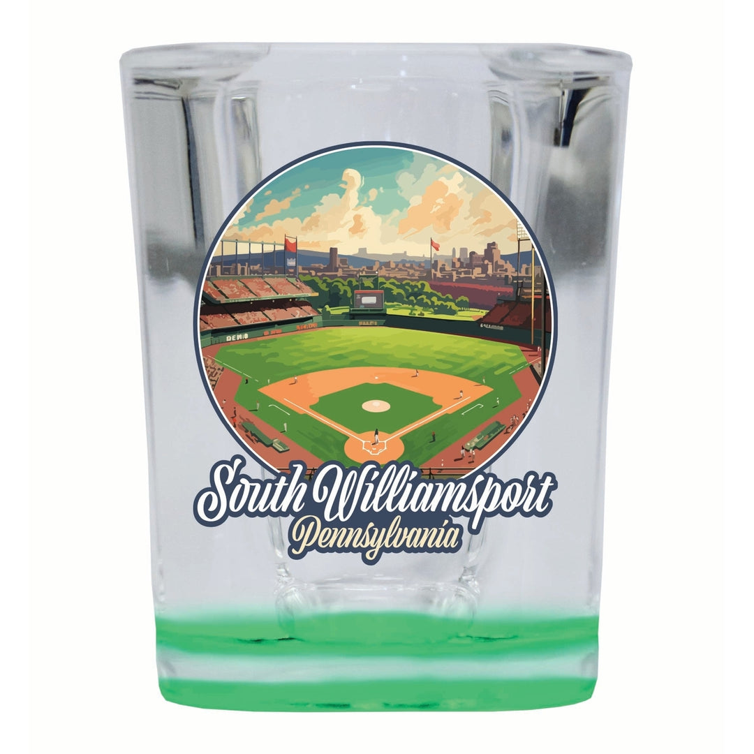 South Williamsport Pennsylvania Baseball Diamond Design Souvenir 2 Ounce Shot Glass Square Image 3