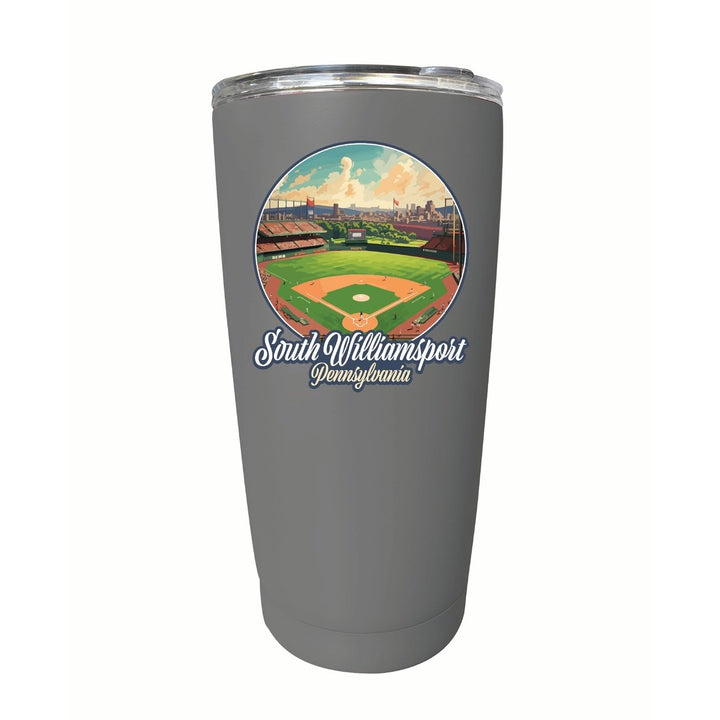 South Williamsport Pennsylvania Baseball Diamond Design Souvenir 16 oz Stainless Steel Insulated Tumbler Image 1