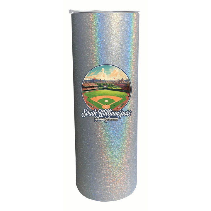 South Williamsport Pennsylvania Baseball Diamond Design Souvenir 20 oz Insulated Stainless Steel Skinny Tumbler Image 3