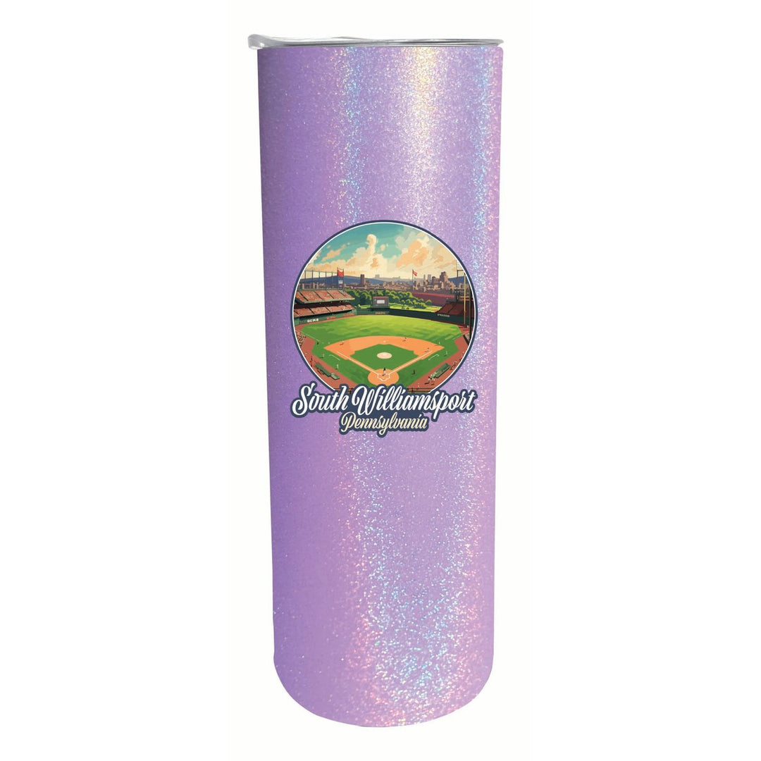 South Williamsport Pennsylvania Baseball Diamond Design Souvenir 20 oz Insulated Stainless Steel Skinny Tumbler Image 4