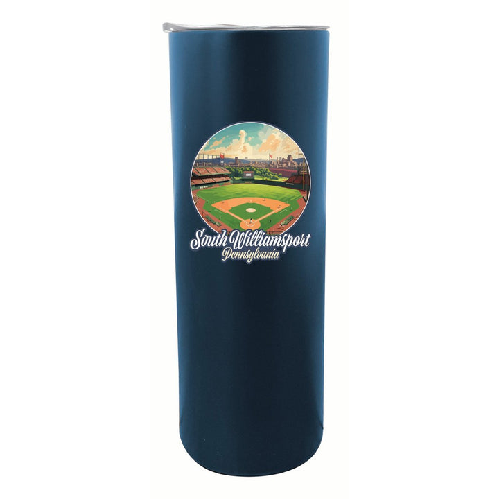 South Williamsport Pennsylvania Baseball Diamond Design Souvenir 20 oz Insulated Stainless Steel Skinny Tumbler Image 4