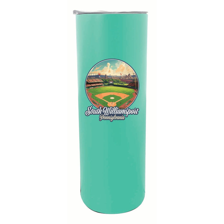 South Williamsport Pennsylvania Baseball Diamond Design Souvenir 20 oz Insulated Stainless Steel Skinny Tumbler Image 6