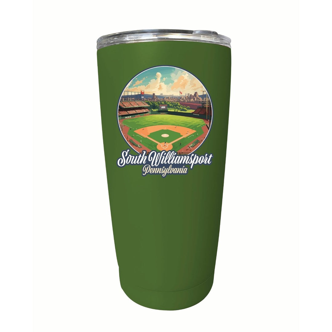 South Williamsport Pennsylvania Baseball Diamond Design Souvenir 16 oz Stainless Steel Insulated Tumbler Image 1