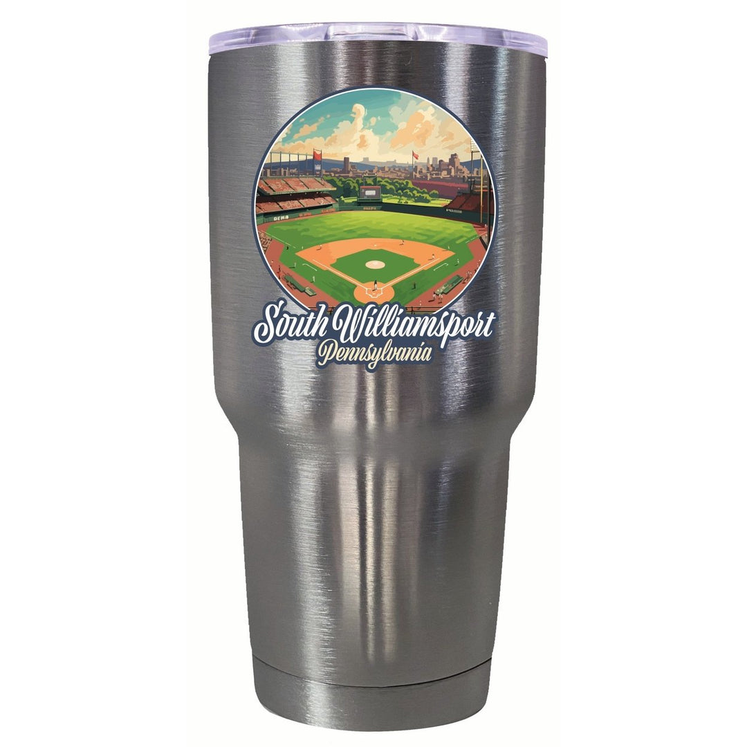 South Williamsport Pennsylvania Baseball Diamond Design Souvenir 24 oz Insulated Stainless Steel Tumbler Image 3