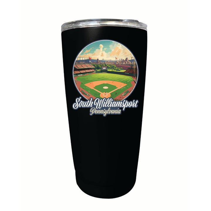 South Williamsport Pennsylvania Baseball Diamond Design Souvenir 16 oz Stainless Steel Insulated Tumbler Image 4