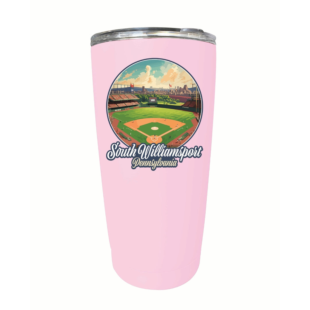 South Williamsport Pennsylvania Baseball Diamond Design Souvenir 16 oz Stainless Steel Insulated Tumbler Image 4