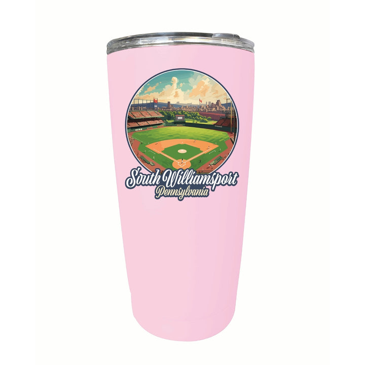 South Williamsport Pennsylvania Baseball Diamond Design Souvenir 16 oz Stainless Steel Insulated Tumbler Image 4