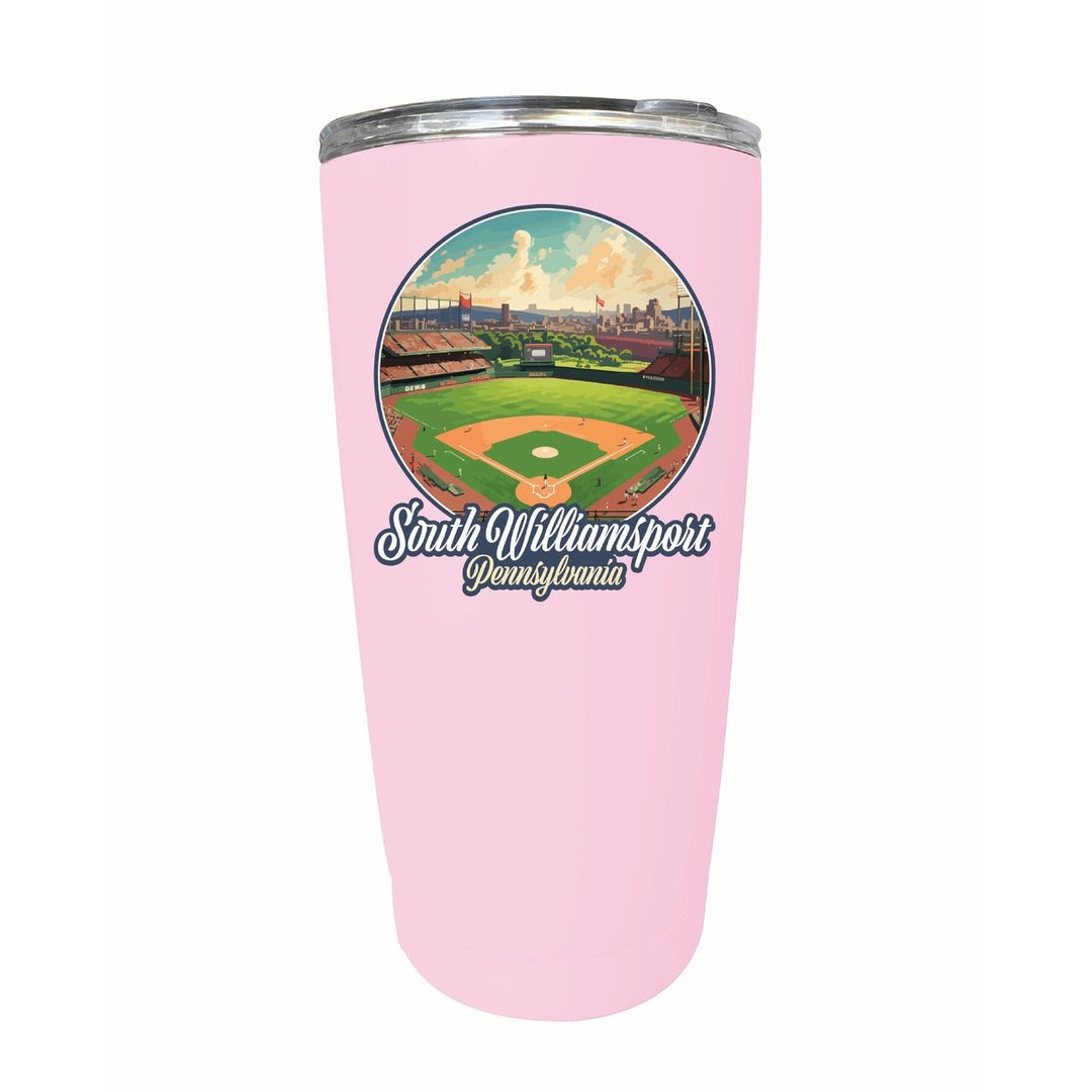 South Williamsport Pennsylvania Baseball Diamond Design Souvenir 16 oz Stainless Steel Insulated Tumbler Image 1