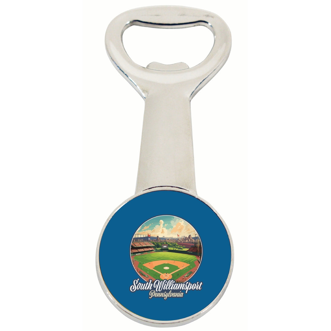 South Williamsport Pennsylvania Baseball Diamond Design Souvenir Magnetic Bottle Opener Image 1