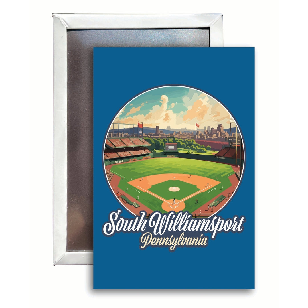 South Williamsport Pennsylvania Baseball Diamond Design Souvenir Refrigerator Magnet 2.5"X3.5" Image 1