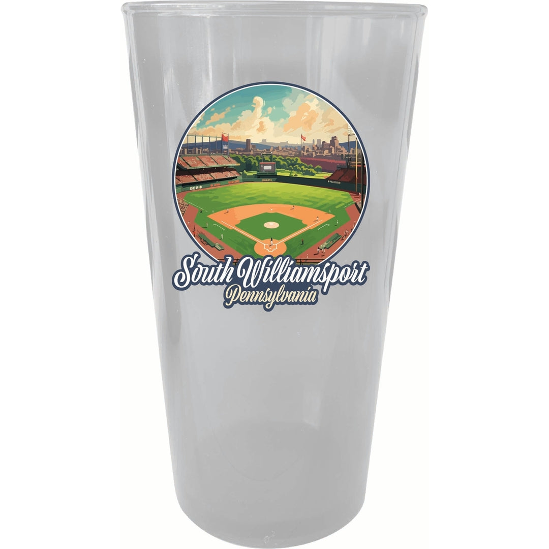 South Williamsport Pennsylvania Baseball Diamond Design Souvenir Plastic 16 oz pint Image 3