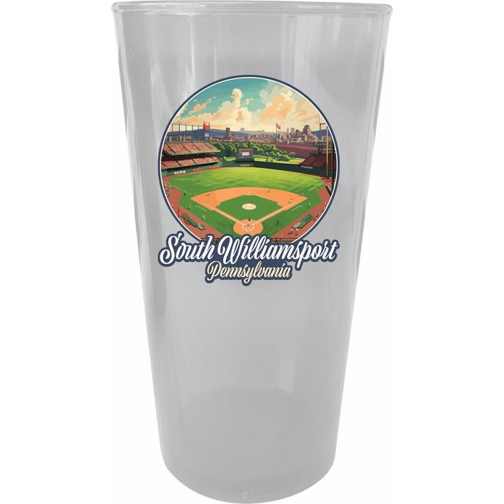 South Williamsport Pennsylvania Baseball Diamond Design Souvenir Plastic 16 oz pint Image 3