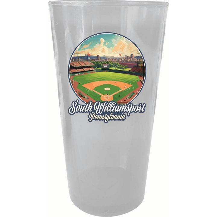 South Williamsport Pennsylvania Baseball Diamond Design Souvenir Plastic 16 oz pint Image 1