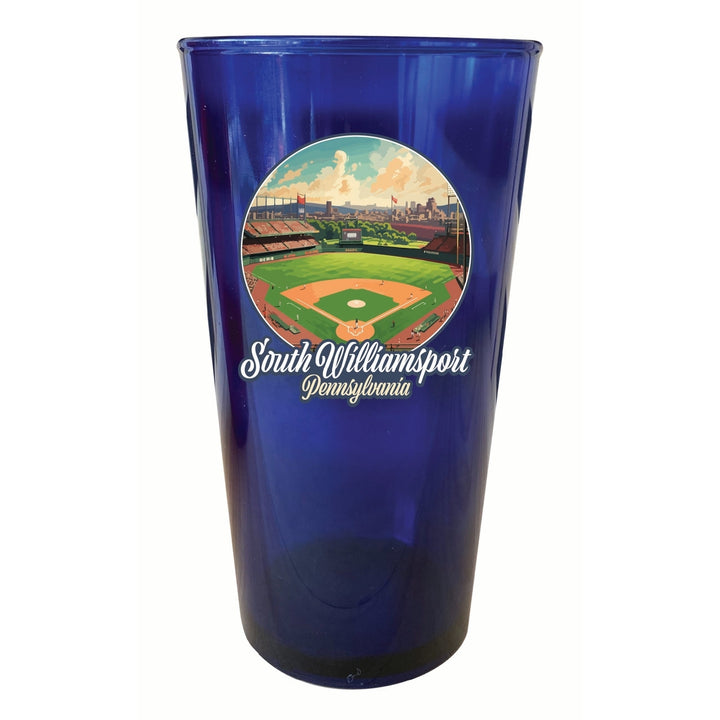 South Williamsport Pennsylvania Baseball Diamond Design Souvenir Plastic 16 oz pint Image 4