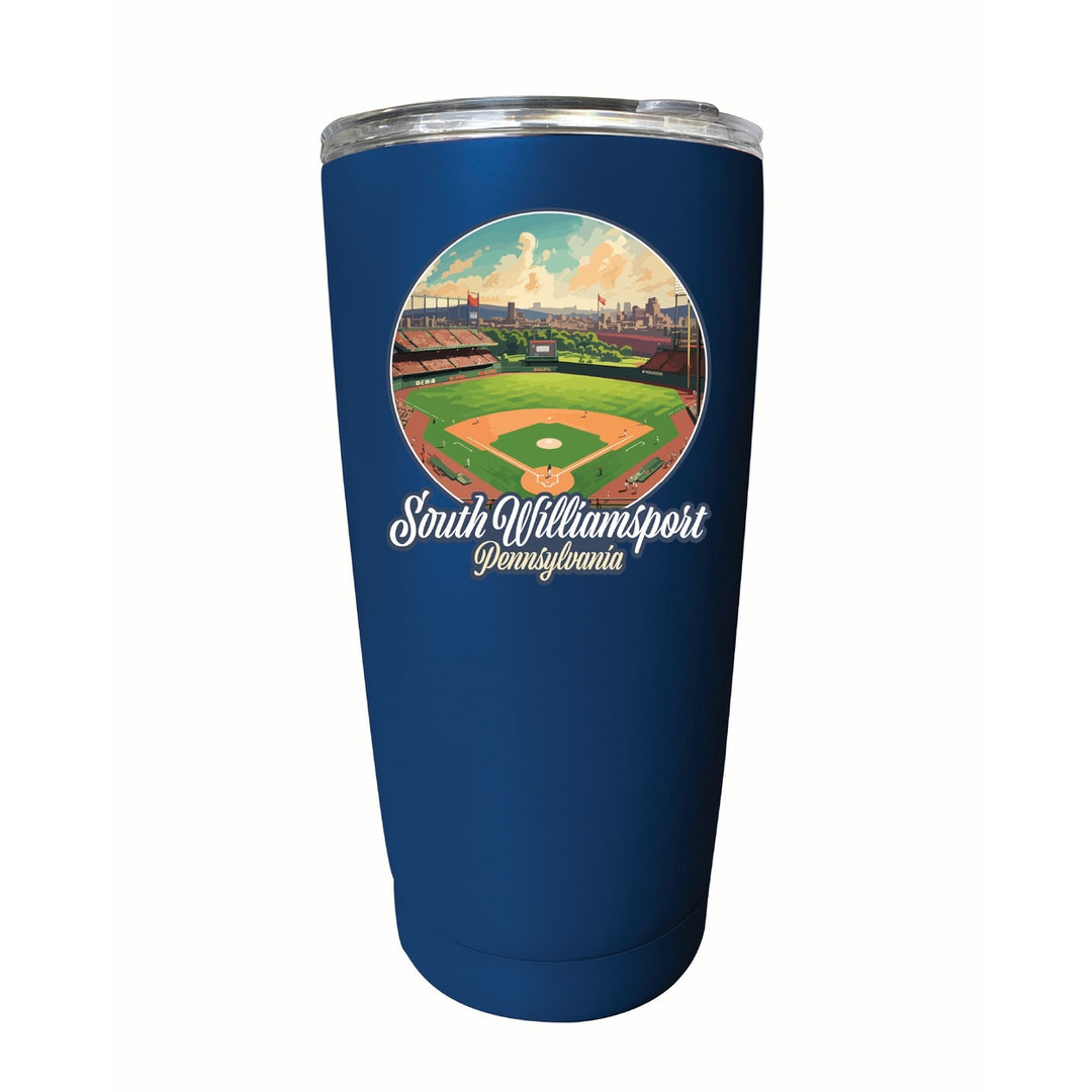 South Williamsport Pennsylvania Baseball Diamond Design Souvenir 16 oz Stainless Steel Insulated Tumbler Image 6