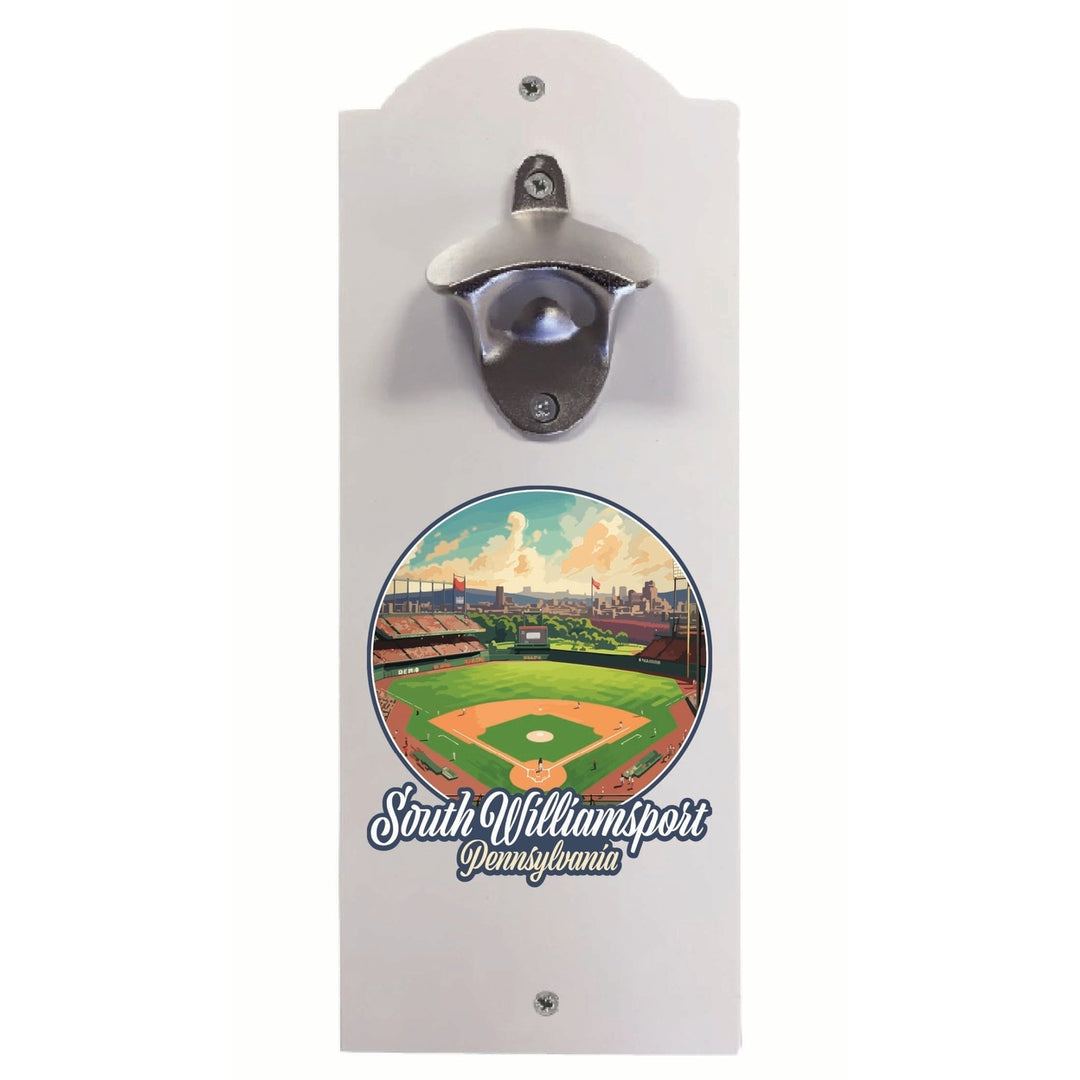 South Williamsport Pennsylvania Baseball Diamond Design Souvenir Wall mounted bottle opener Image 1