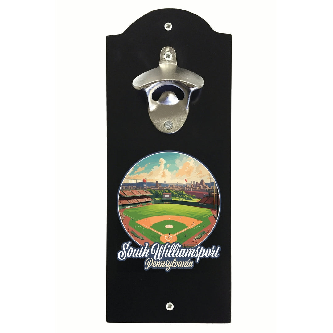 South Williamsport Pennsylvania Baseball Diamond Design Souvenir Wall mounted bottle opener Image 2