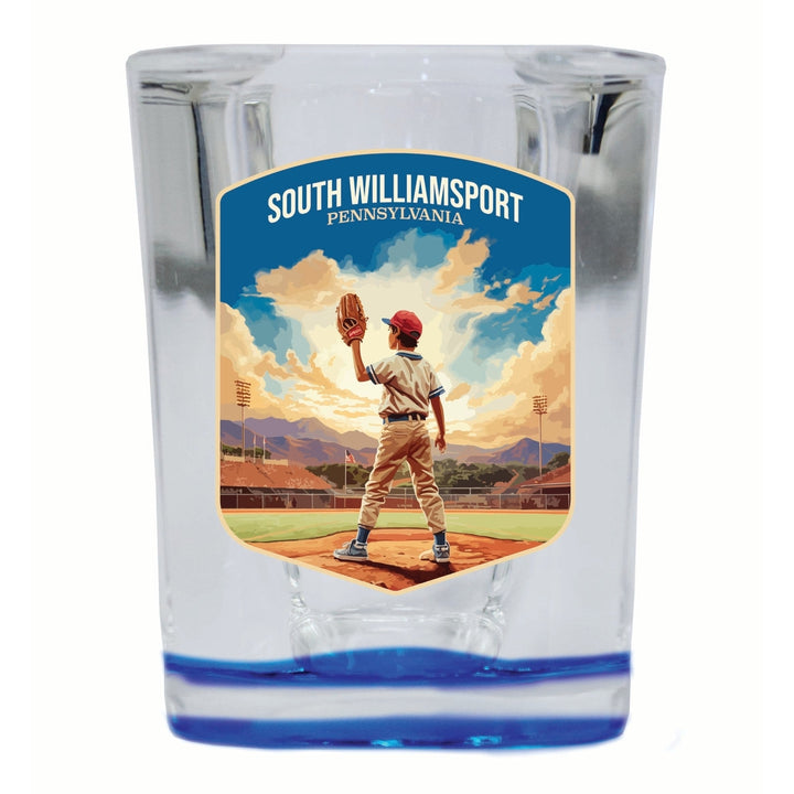 South Williamsport Pennsylvania Baseball Pitcher Design Souvenir 2 Ounce Shot Glass Square Image 2