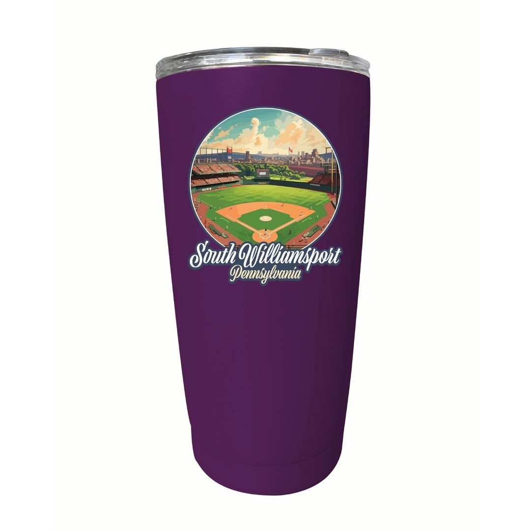 South Williamsport Pennsylvania Baseball Diamond Design Souvenir 16 oz Stainless Steel Insulated Tumbler Image 7