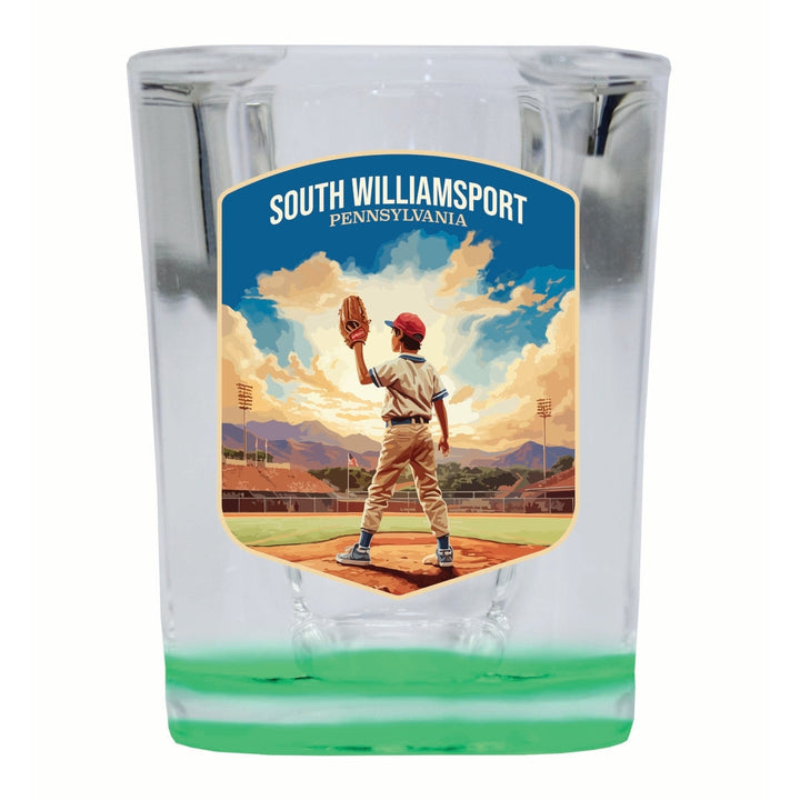 South Williamsport Pennsylvania Baseball Pitcher Design Souvenir 2 Ounce Shot Glass Square Image 3