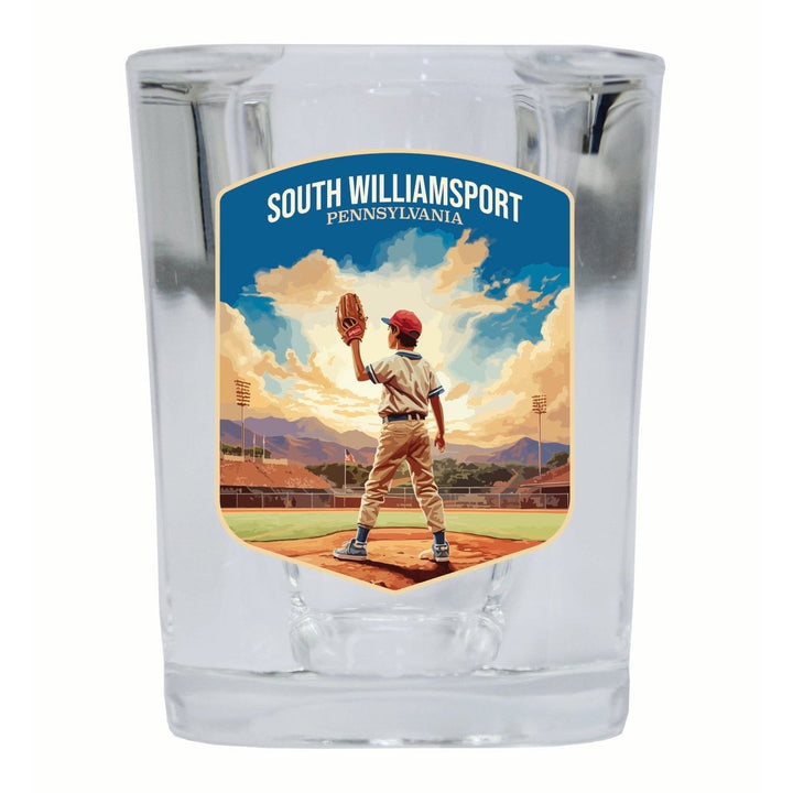 South Williamsport Pennsylvania Baseball Pitcher Design Souvenir 2 Ounce Shot Glass Square Image 4