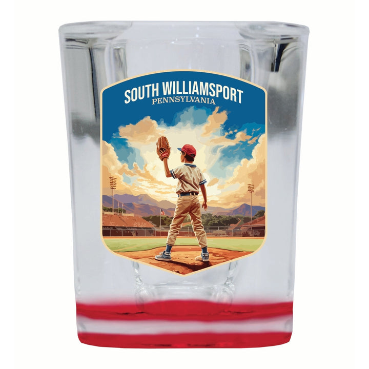 South Williamsport Pennsylvania Baseball Pitcher Design Souvenir 2 Ounce Shot Glass Square Image 4