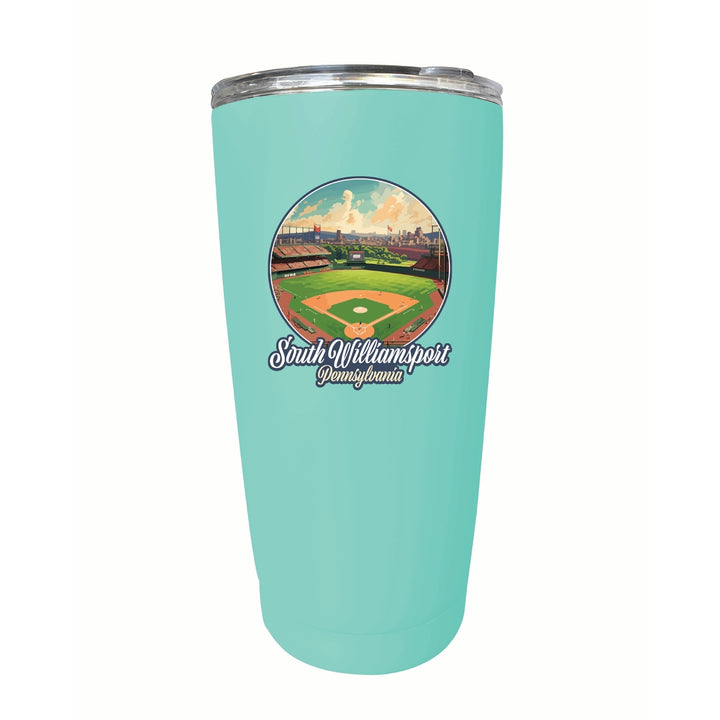 South Williamsport Pennsylvania Baseball Diamond Design Souvenir 16 oz Stainless Steel Insulated Tumbler Image 8