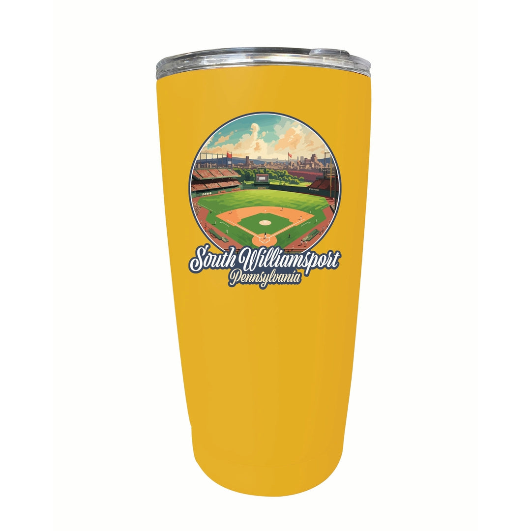 South Williamsport Pennsylvania Baseball Diamond Design Souvenir 16 oz Stainless Steel Insulated Tumbler Image 9