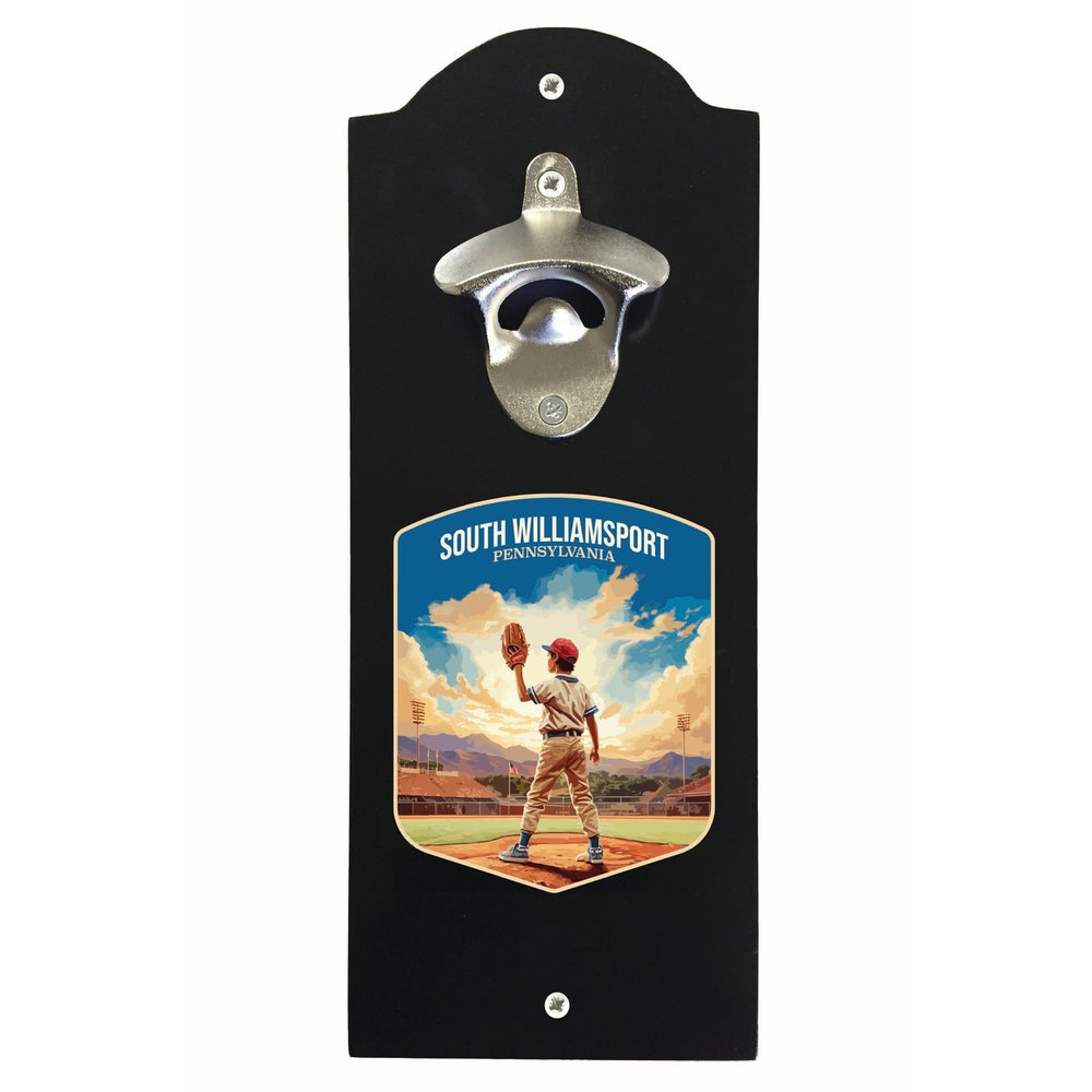 South Williamsport Pennsylvania Baseball Pitcher Design Souvenir Wall mounted bottle opener Image 2