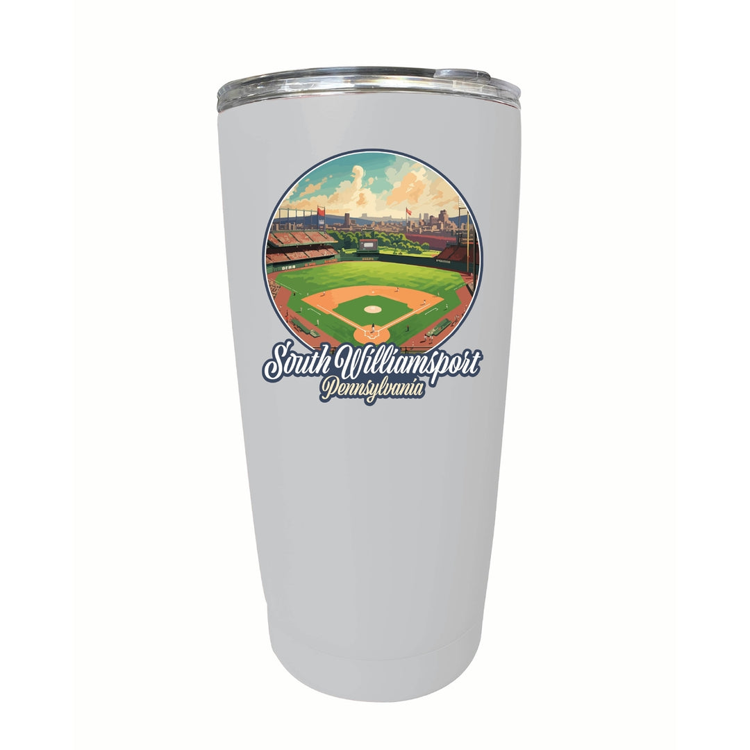 South Williamsport Pennsylvania Baseball Diamond Design Souvenir 16 oz Stainless Steel Insulated Tumbler Image 10