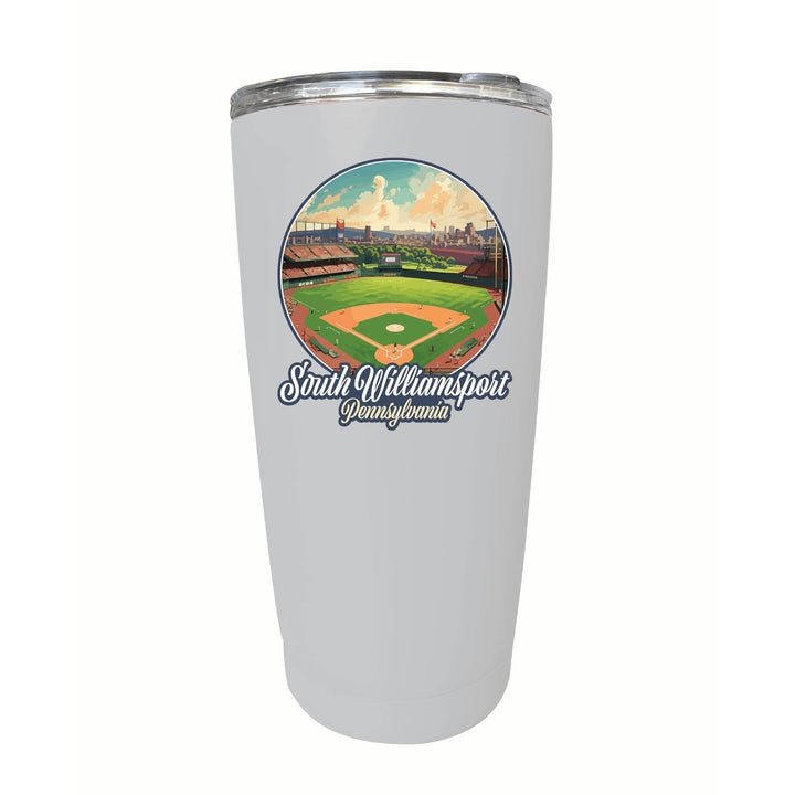 South Williamsport Pennsylvania Baseball Diamond Design Souvenir 16 oz Stainless Steel Insulated Tumbler Image 1