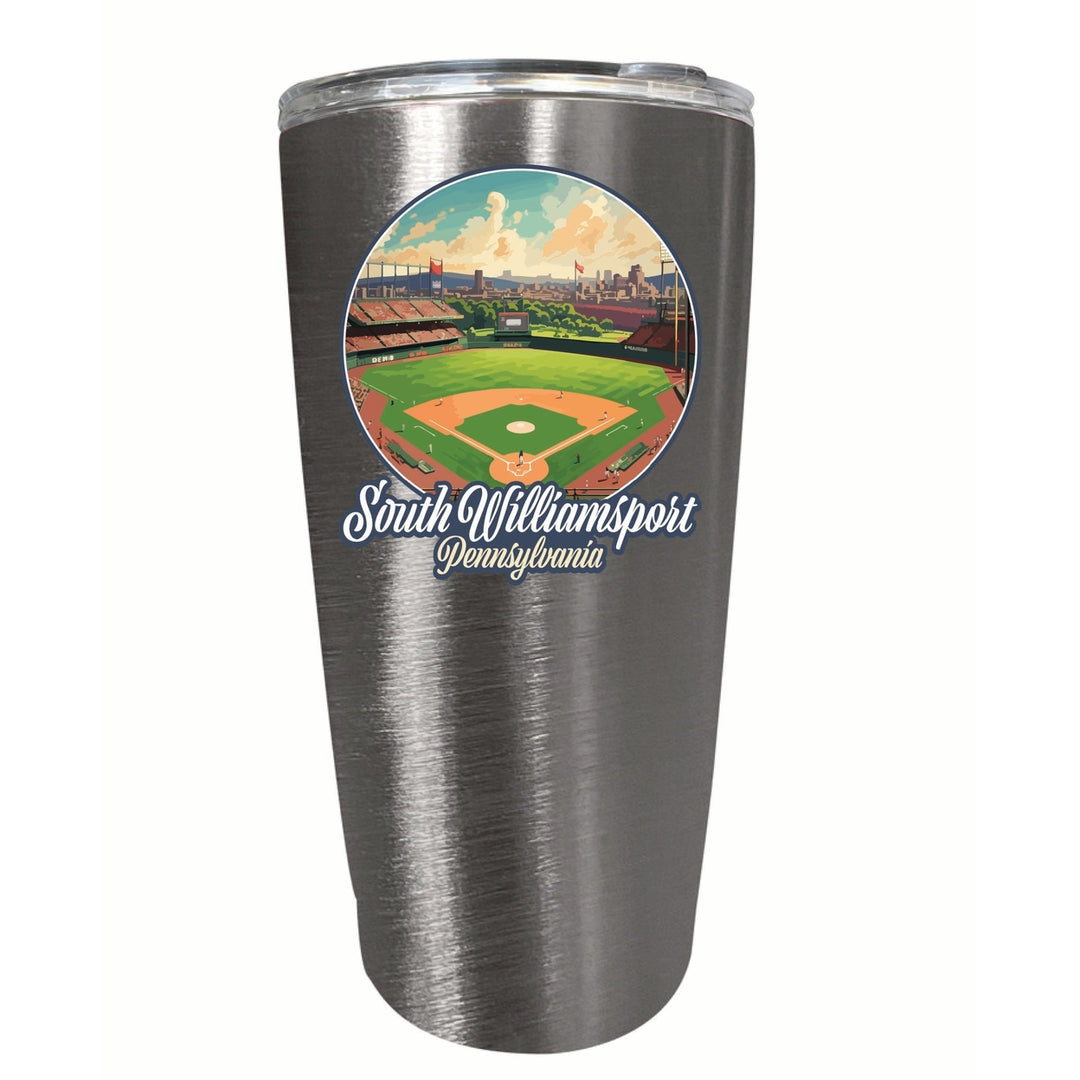 South Williamsport Pennsylvania Baseball Diamond Design Souvenir 16 oz Stainless Steel Insulated Tumbler Image 11