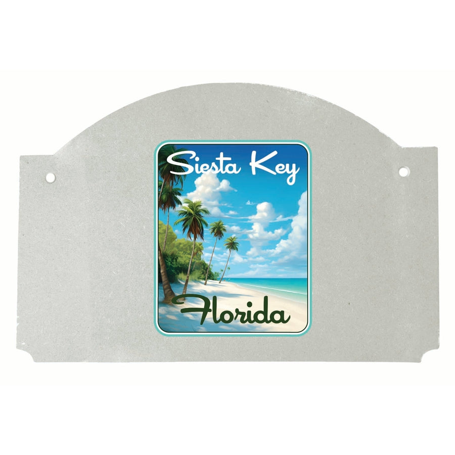 Siesta Key Beach Florida Tropical Beach Design Souvenir Wood sign flat with string Image 1