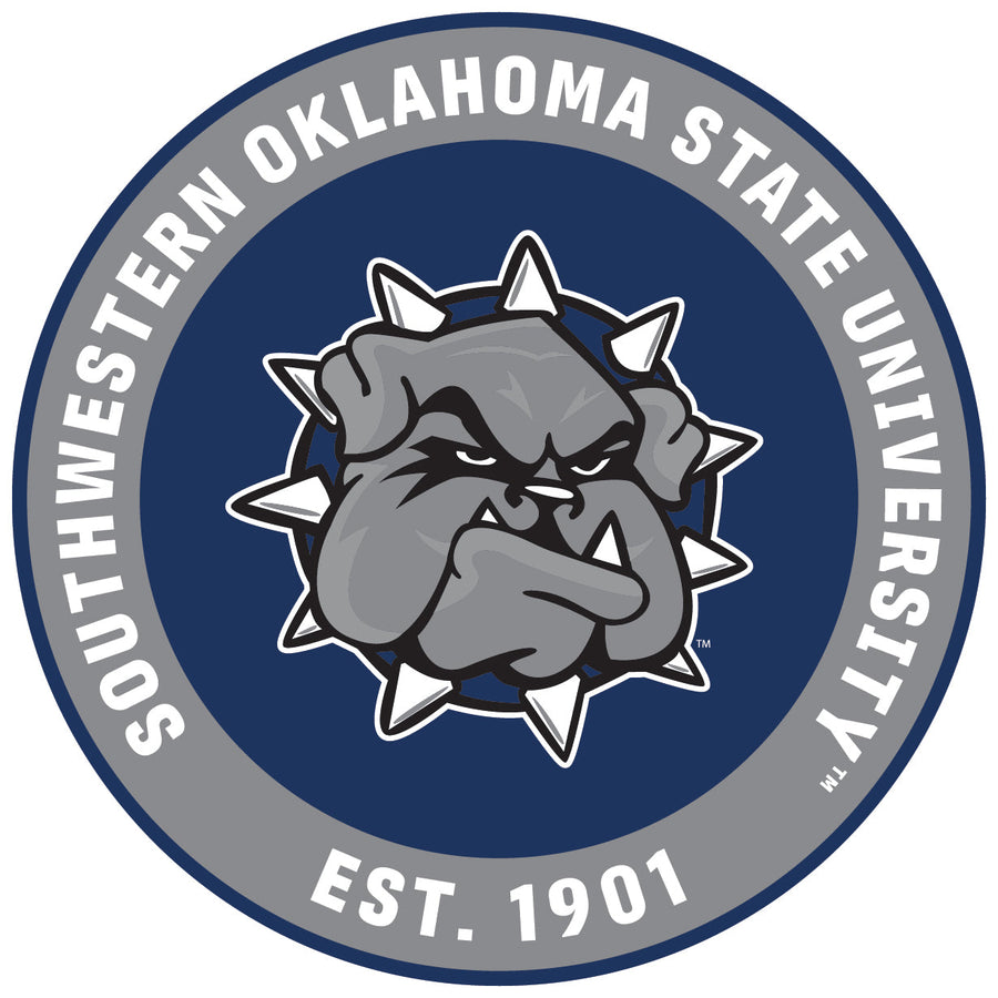 Southwestern Oklahoma State University Round Magnet Officially Licensed Collegiate Product Image 1