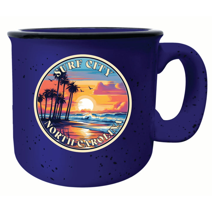 Surf City North Carolina Palm Sunset Design Souvenir 16 oz Ceramic camping mug Image 4