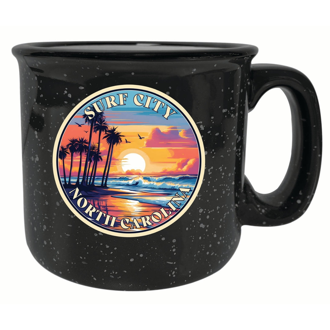 Surf City North Carolina Palm Sunset Design Souvenir 16 oz Ceramic camping mug Image 6