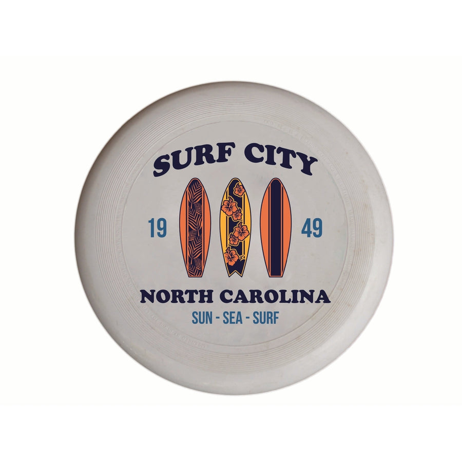 Surf City North Carolina Sun Sea Surf Design Souvenir Frisbee Flying Disc Image 1