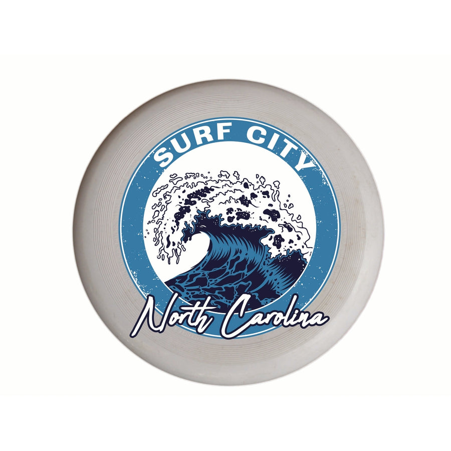 Surf City North Carolina Wave Design Souvenir Frisbee Flying Disc Image 1