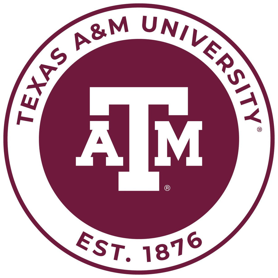 Texas AandM Aggies Round Vinyl Decal Sticker Officially Licensed Collegiate Product Image 1