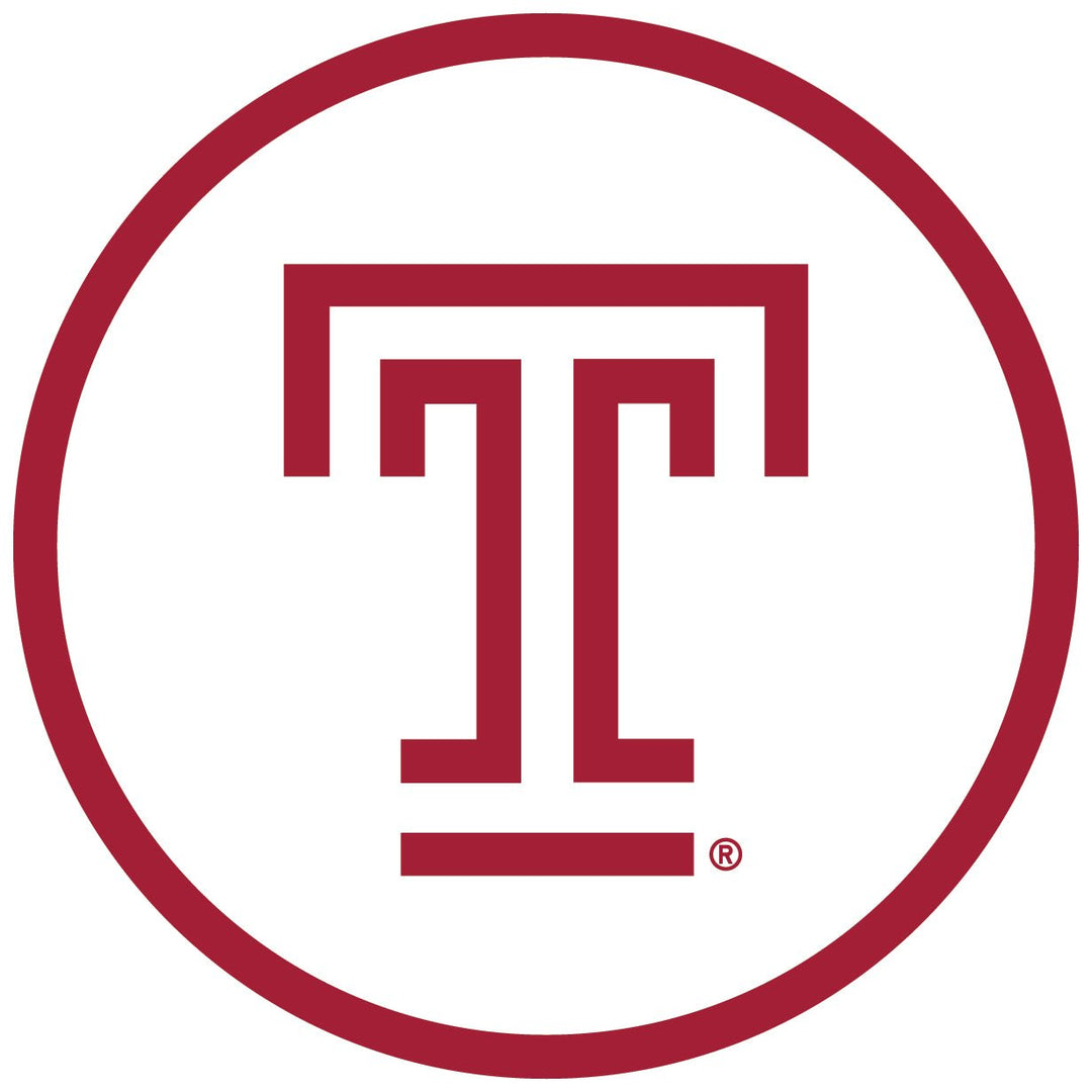 Temple University Round Vinyl Decal Sticker Officially Licensed Collegiate Product Image 1