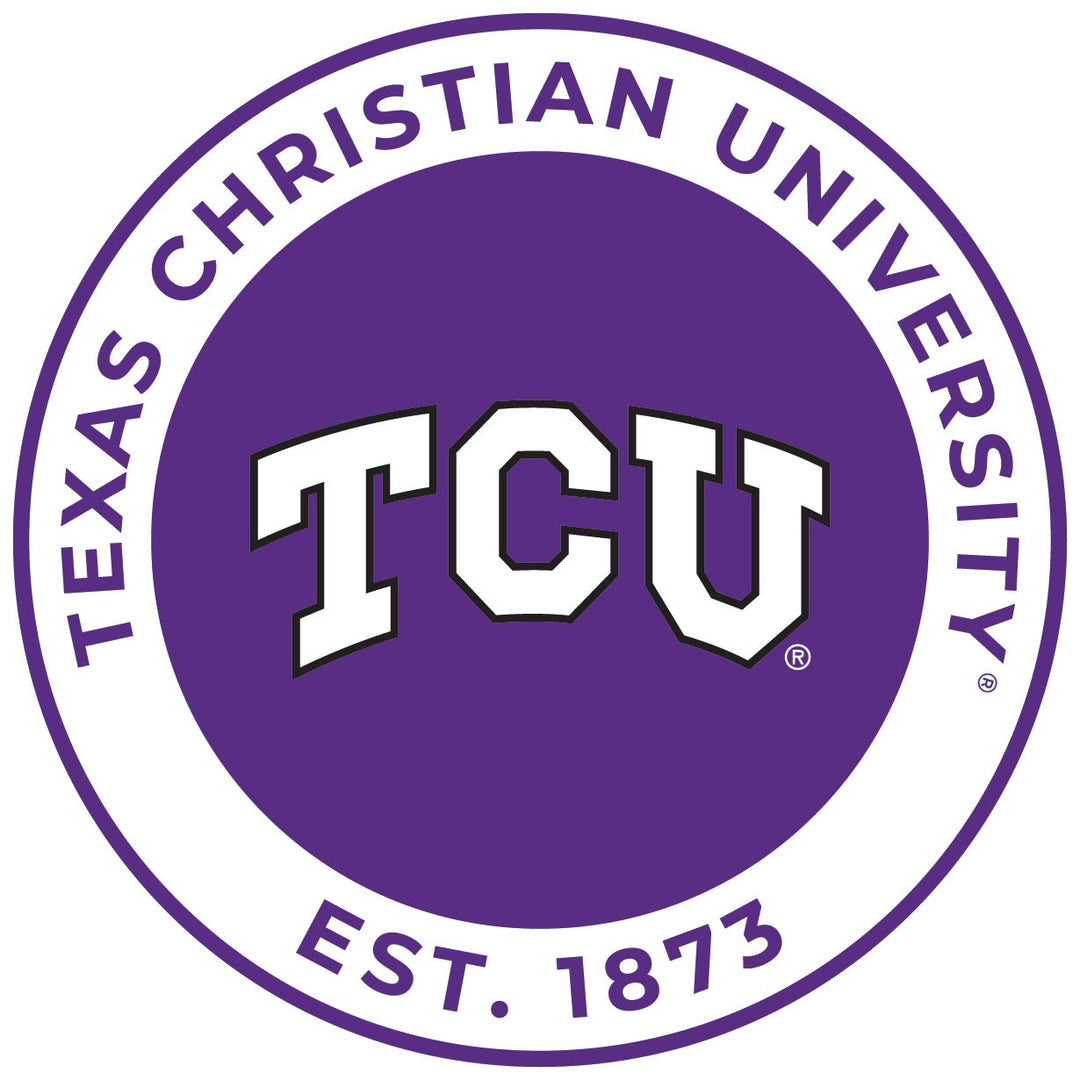 Texas Christian University Round Vinyl Decal Sticker Officially Licensed Collegiate Product Image 1